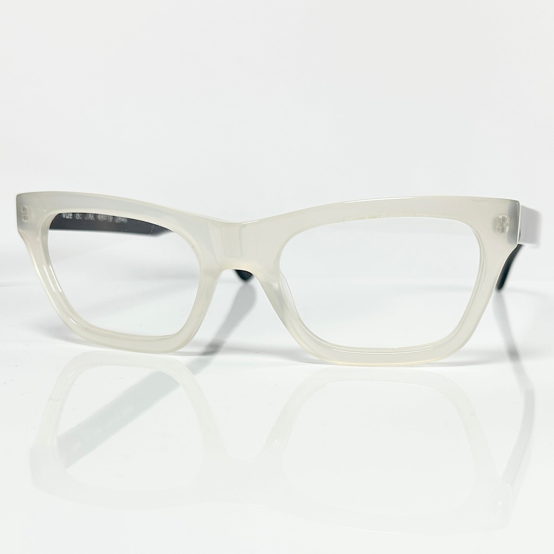 VUE DC JAK Unisex Eyeglasses Frame in White/Black - Authentic New