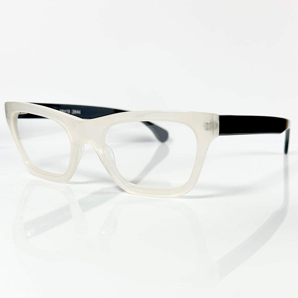 VUE DC JAK Unisex Eyeglasses Frame in White/Black - Authentic New