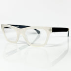 VUE DC JAK Unisex Eyeglasses Frame in White/Black - Authentic New