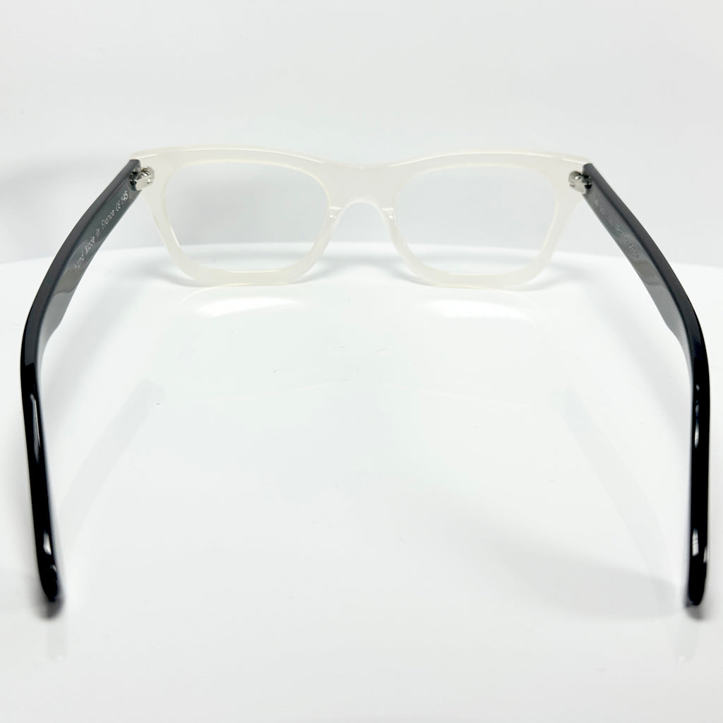 VUE DC JAK Unisex Eyeglasses Frame in White/Black - Authentic New