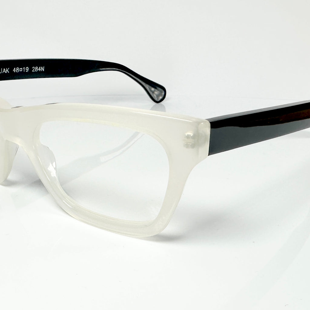 VUE DC JAK Unisex Eyeglasses Frame in White/Black - Authentic New