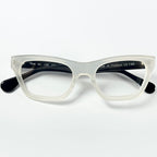 VUE DC JAK Unisex Eyeglasses Frame in White/Black - Authentic New