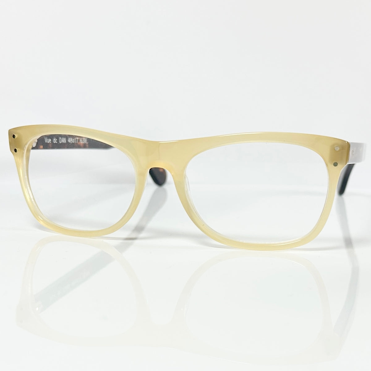 VUE DC DAN Unisex Eyeglasses Frame in Yellow/Tortoise - Authentic New