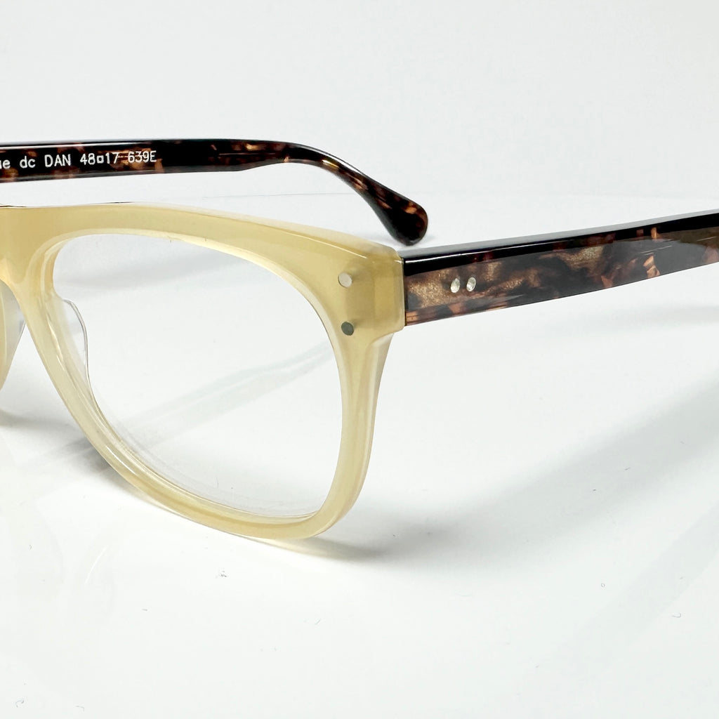 VUE DC DAN Unisex Eyeglasses Frame in Yellow/Tortoise - Authentic New