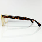 VUE DC DAN Unisex Eyeglasses Frame in Yellow/Tortoise - Authentic New