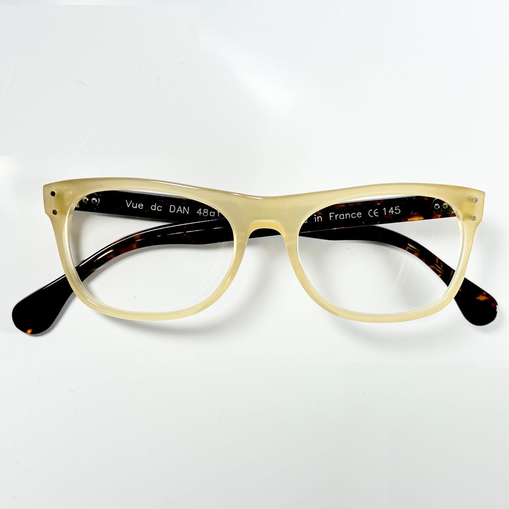 VUE DC DAN Unisex Eyeglasses Frame in Yellow/Tortoise - Authentic New
