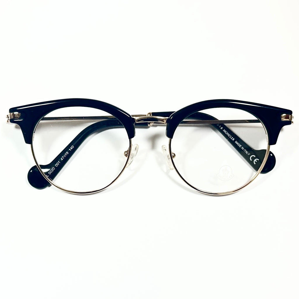Moncler ML5020 V 001 Unisex Eyeglasses Frame in Black/Gold - Authentic New