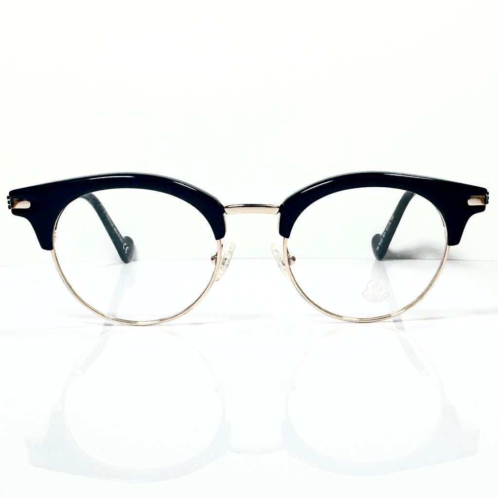 Moncler ML5020 V 001 Unisex Eyeglasses Frame in Black/Gold - Authentic New