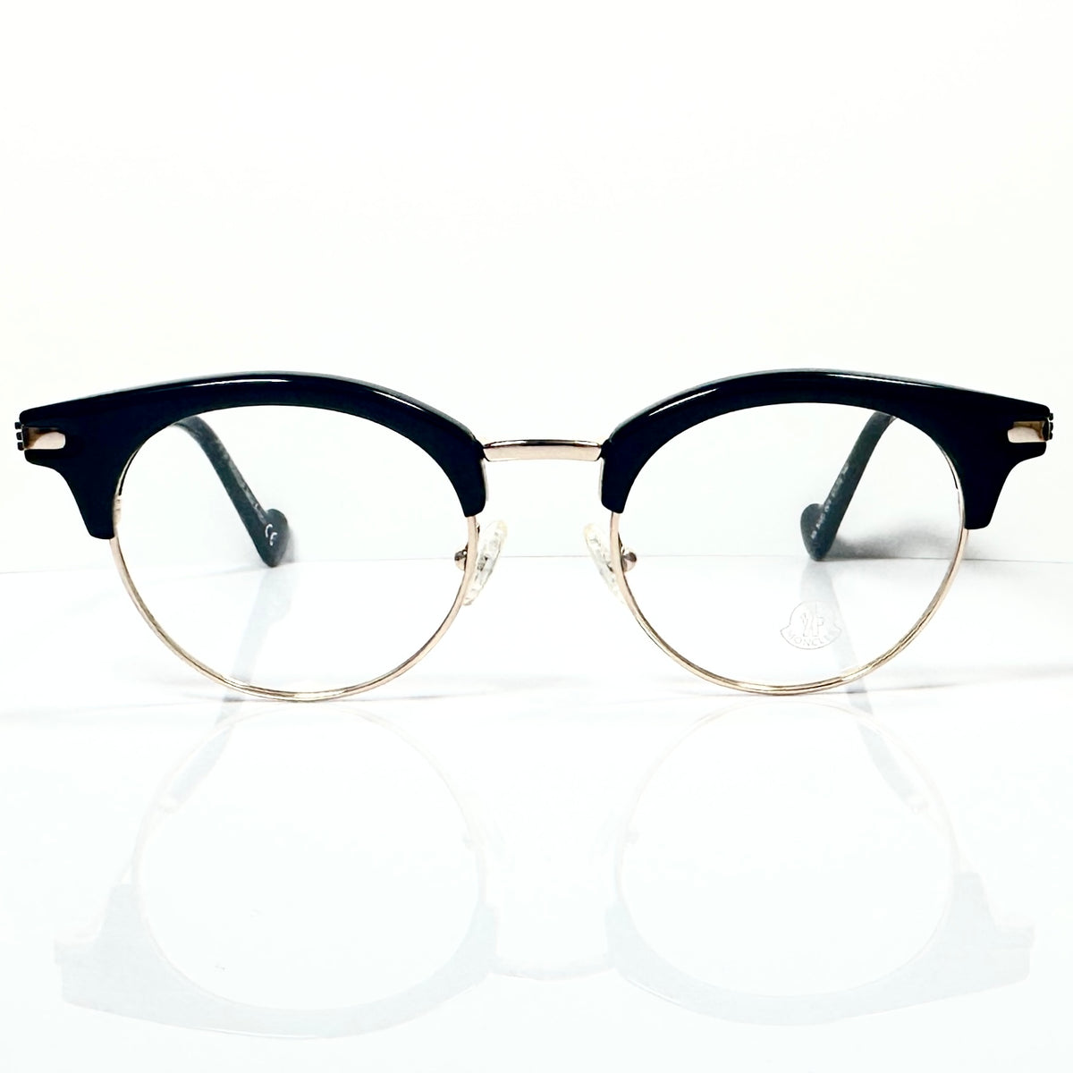 Moncler ML5020 V 001 Unisex Eyeglasses Frame in Black/Gold - Authentic New