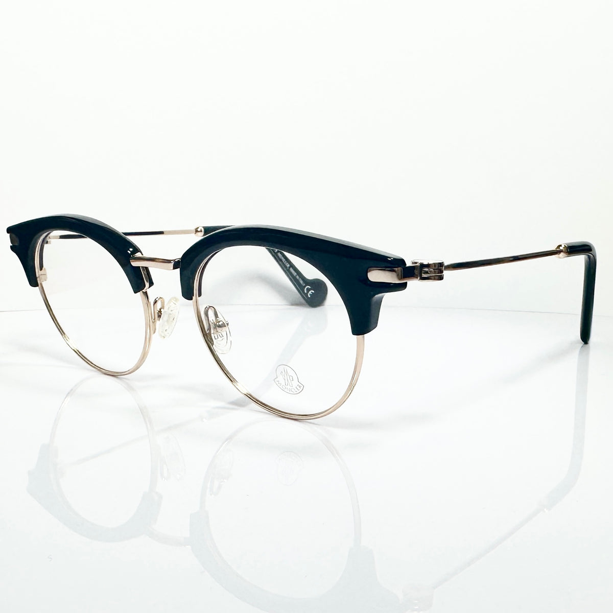 Moncler ML5020 V 001 Unisex Eyeglasses Frame in Black/Gold - Authentic New