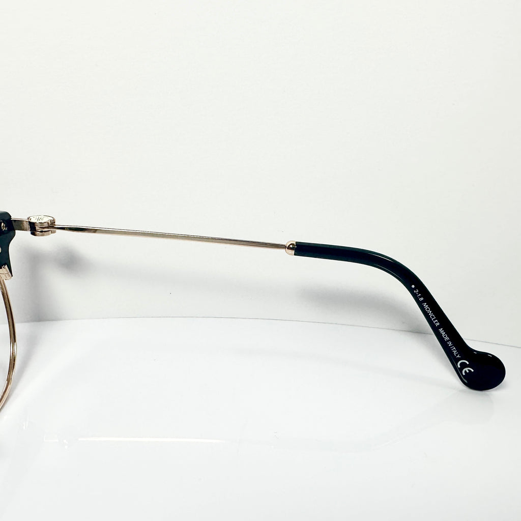 Moncler ML5020 V 001 Unisex Eyeglasses Frame in Black/Gold - Authentic New
