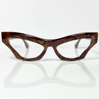 VUE DC LYZ 300 Women's Eyeglasses Frame in Wood Texture - Authentic New