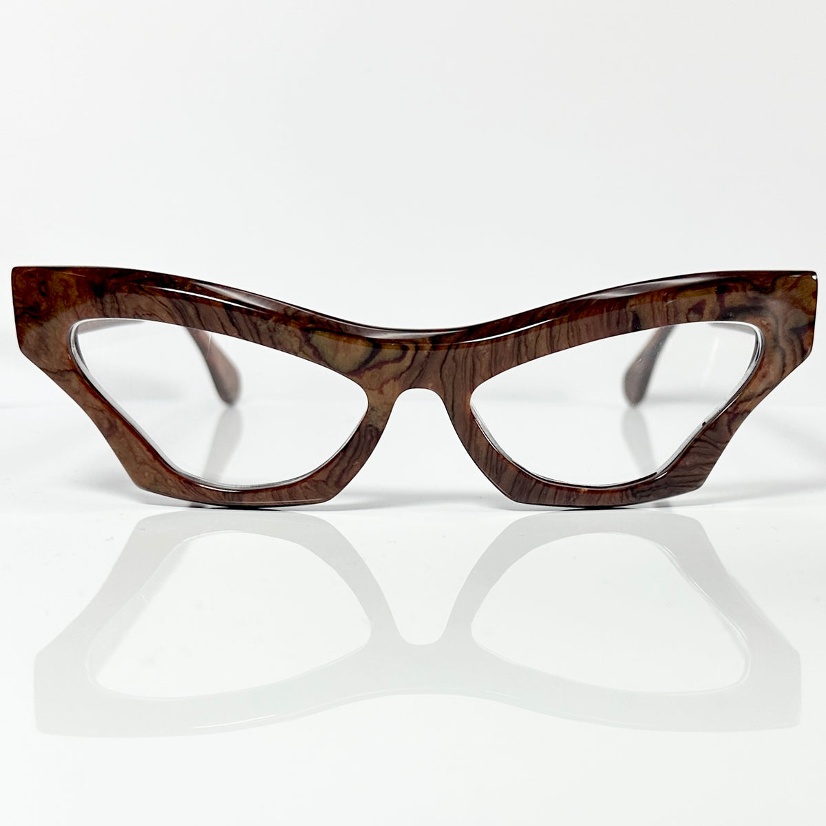VUE DC LYZ 300 Women's Eyeglasses Frame in Wood Texture - Authentic New