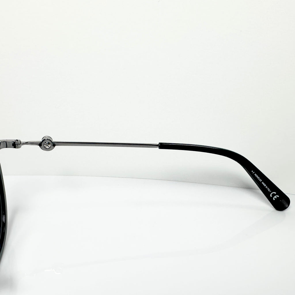 Moncler ML5129 001 Men's Eyeglasses Frame in Black/Gunmetal - Authentic New