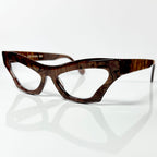 VUE DC LYZ 300 Women's Eyeglasses Frame in Wood Texture - Authentic New