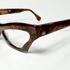 VUE DC LYZ 300 Women's Eyeglasses Frame in Wood Texture - Authentic New