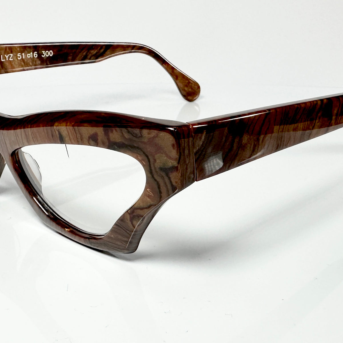 VUE DC LYZ 300 Women's Eyeglasses Frame in Wood Texture - Authentic New