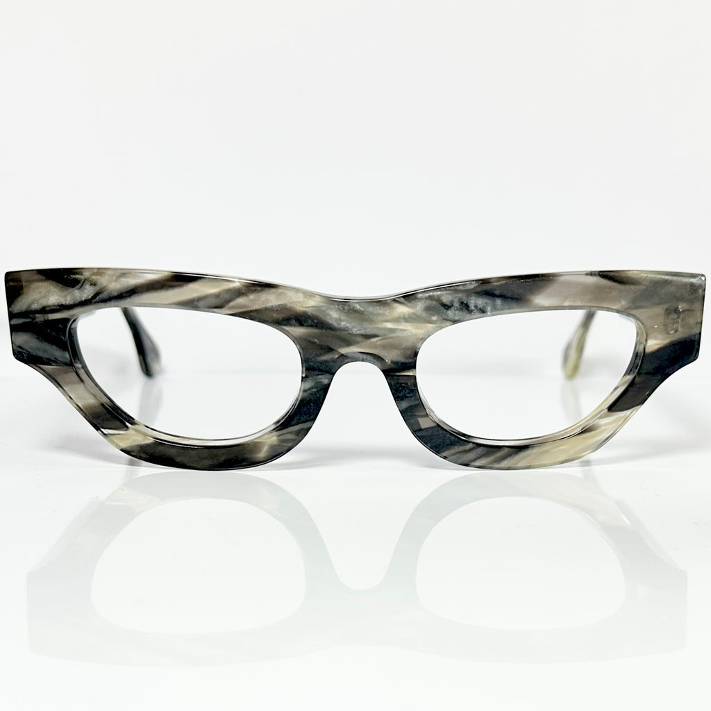 VUE DC ROK Women's Eyeglasses Frame in Grey Black Horn - Authentic New