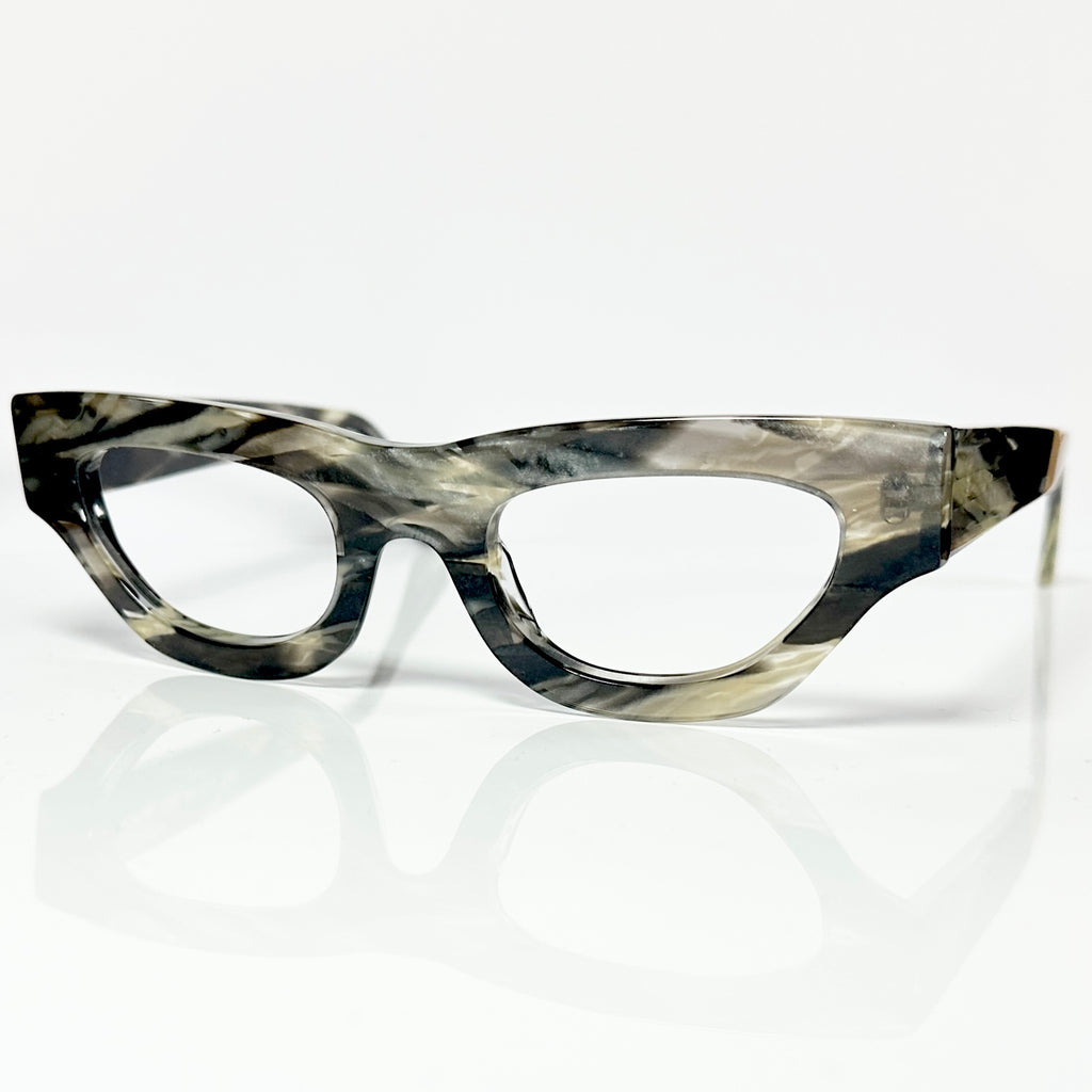 VUE DC ROK Women's Eyeglasses Frame in Grey Black Horn - Authentic New