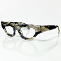 VUE DC ROK Women's Eyeglasses Frame in Grey Black Horn - Authentic New