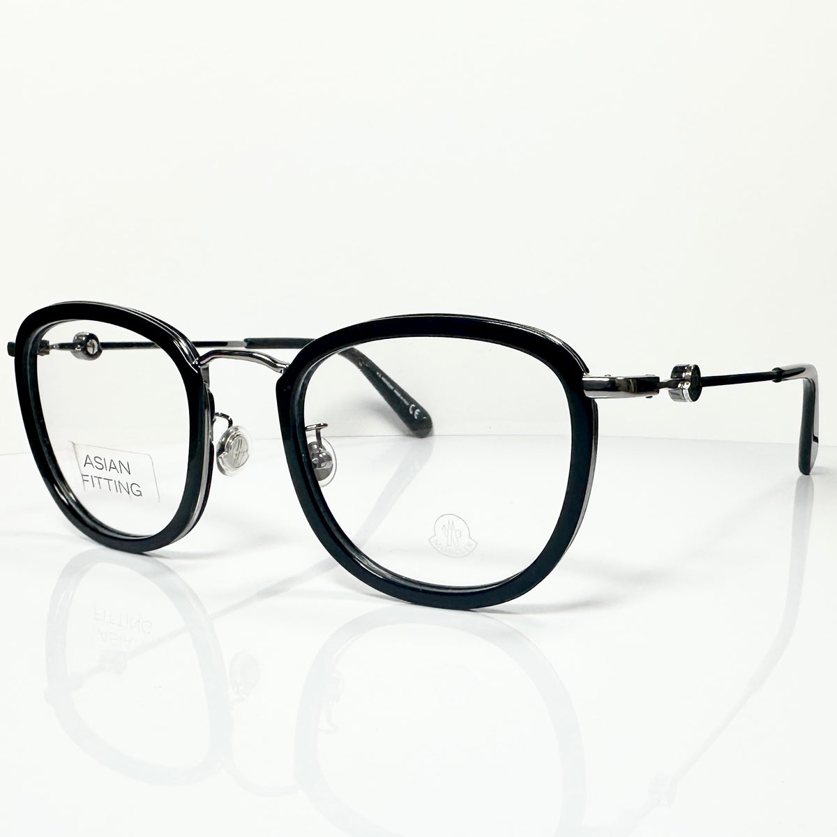 Moncler ML5129 001 Men's Eyeglasses Frame in Black/Gunmetal - Authentic New
