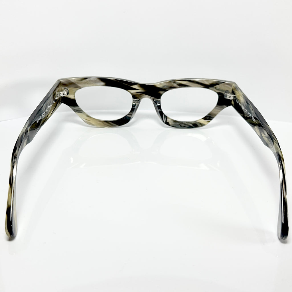 VUE DC ROK Women's Eyeglasses Frame in Grey Black Horn - Authentic New