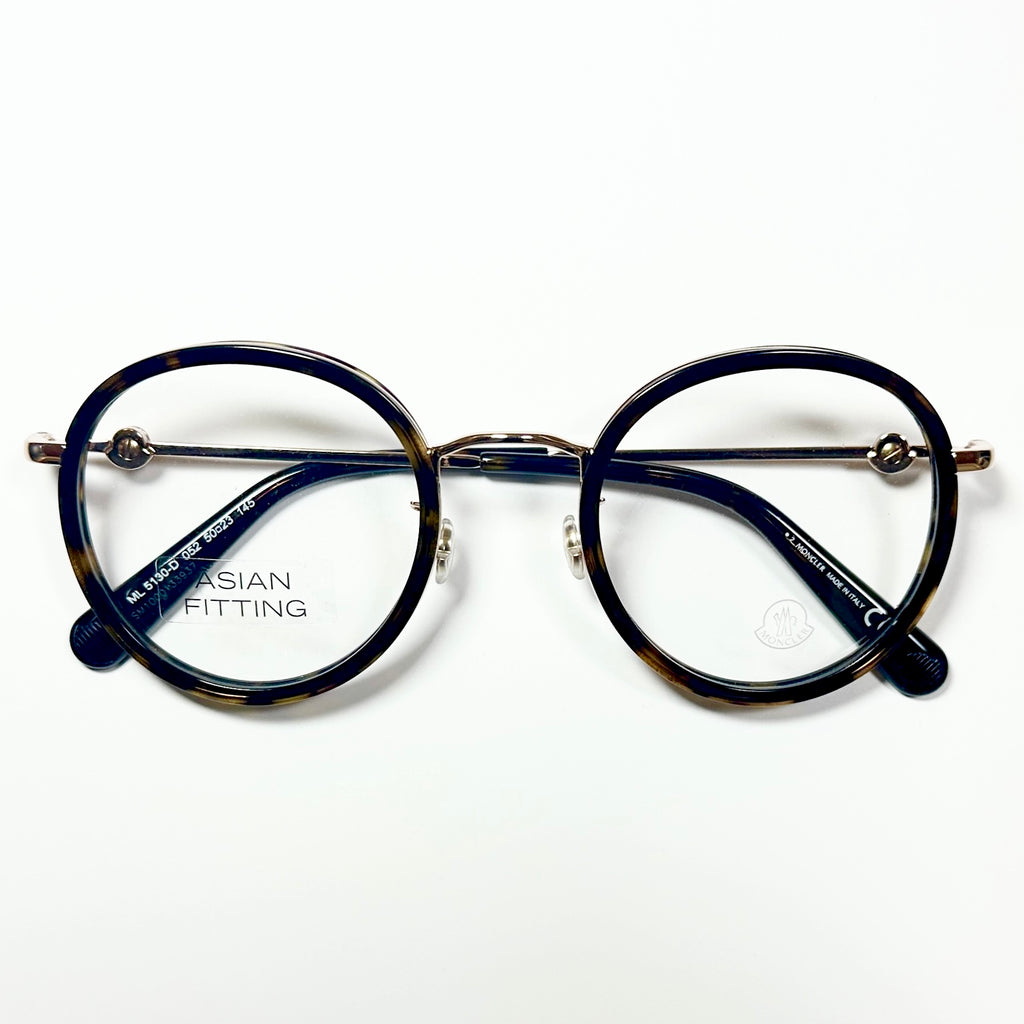 Moncler ML5130 V 052 Women's Eyeglasses Frame in Havana/Gold - Authentic New