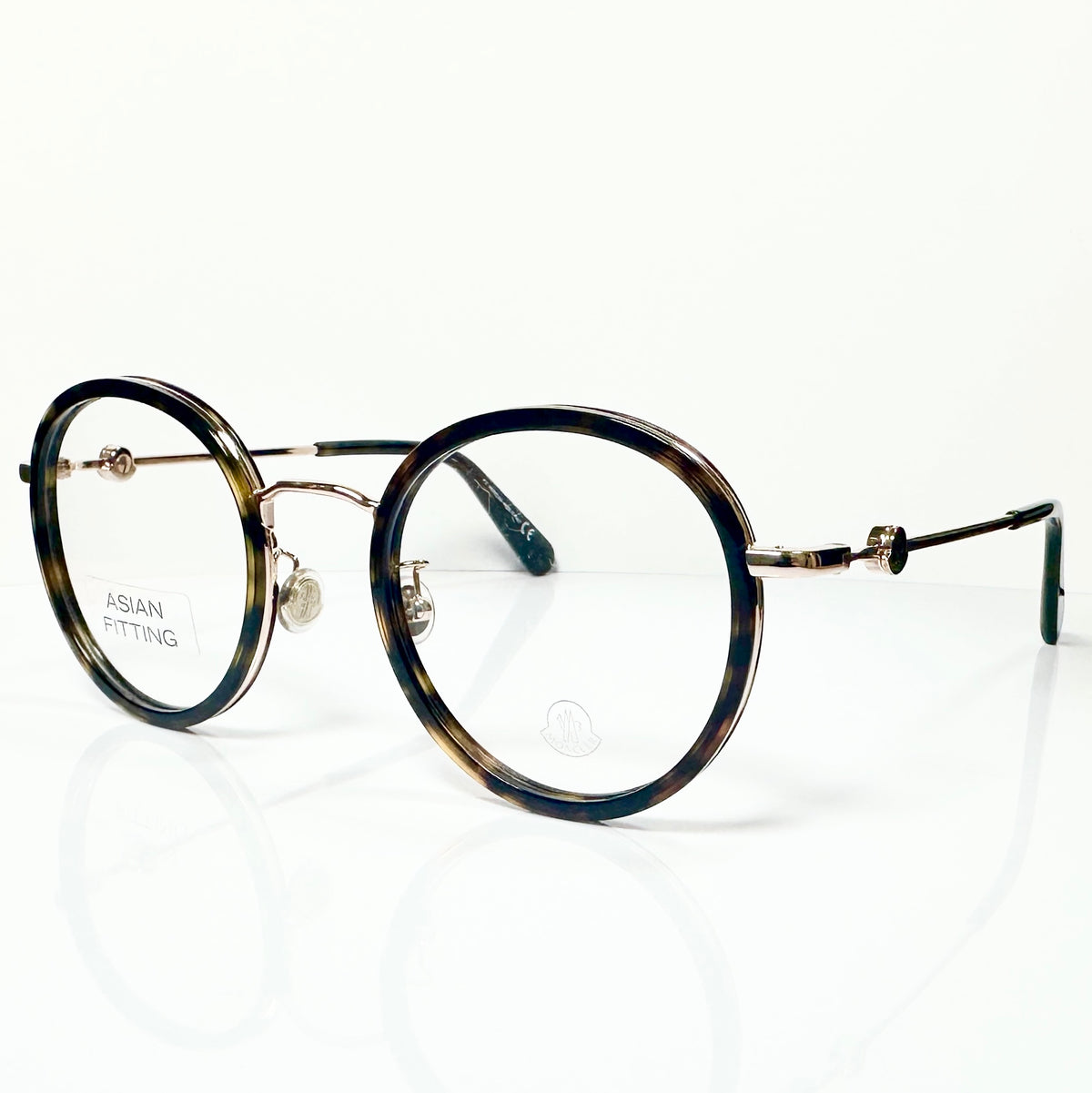 Moncler ML5130 V 052 Women's Eyeglasses Frame in Havana/Gold - Authentic New
