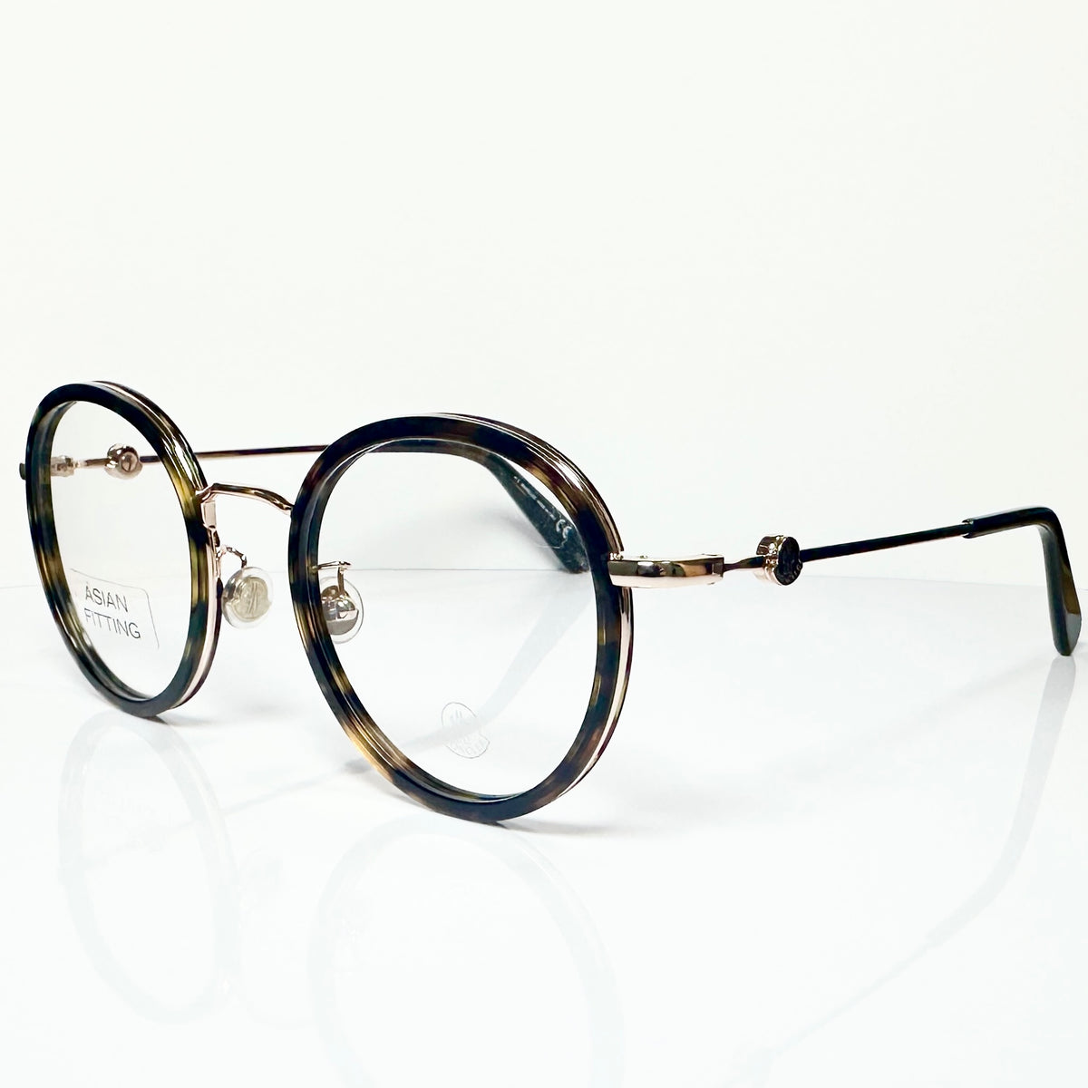 Moncler ML5130 V 052 Women's Eyeglasses Frame in Havana/Gold - Authentic New