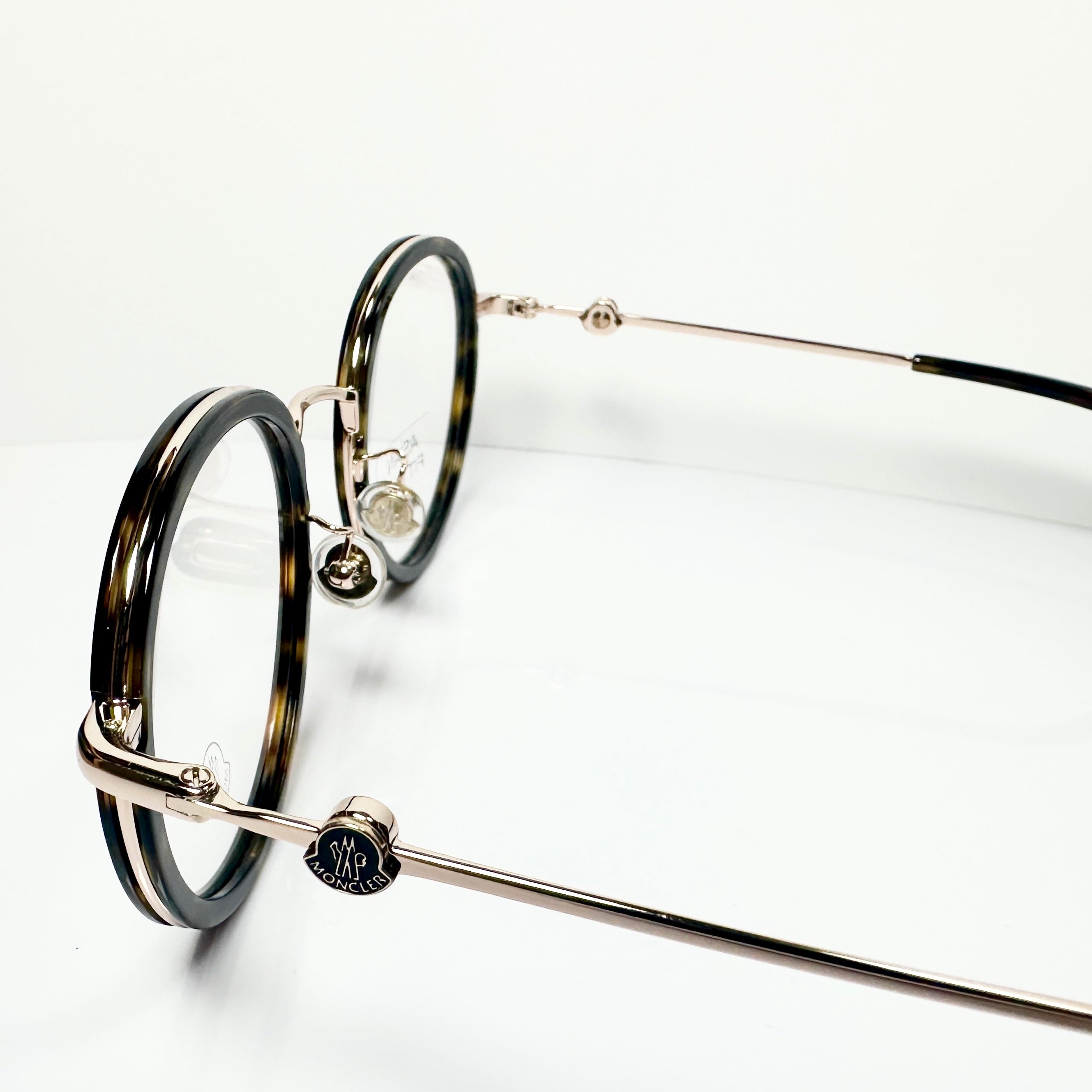 Moncler ML5130 V 052 Women's Eyeglasses Frame in Havana/Gold - Authentic New