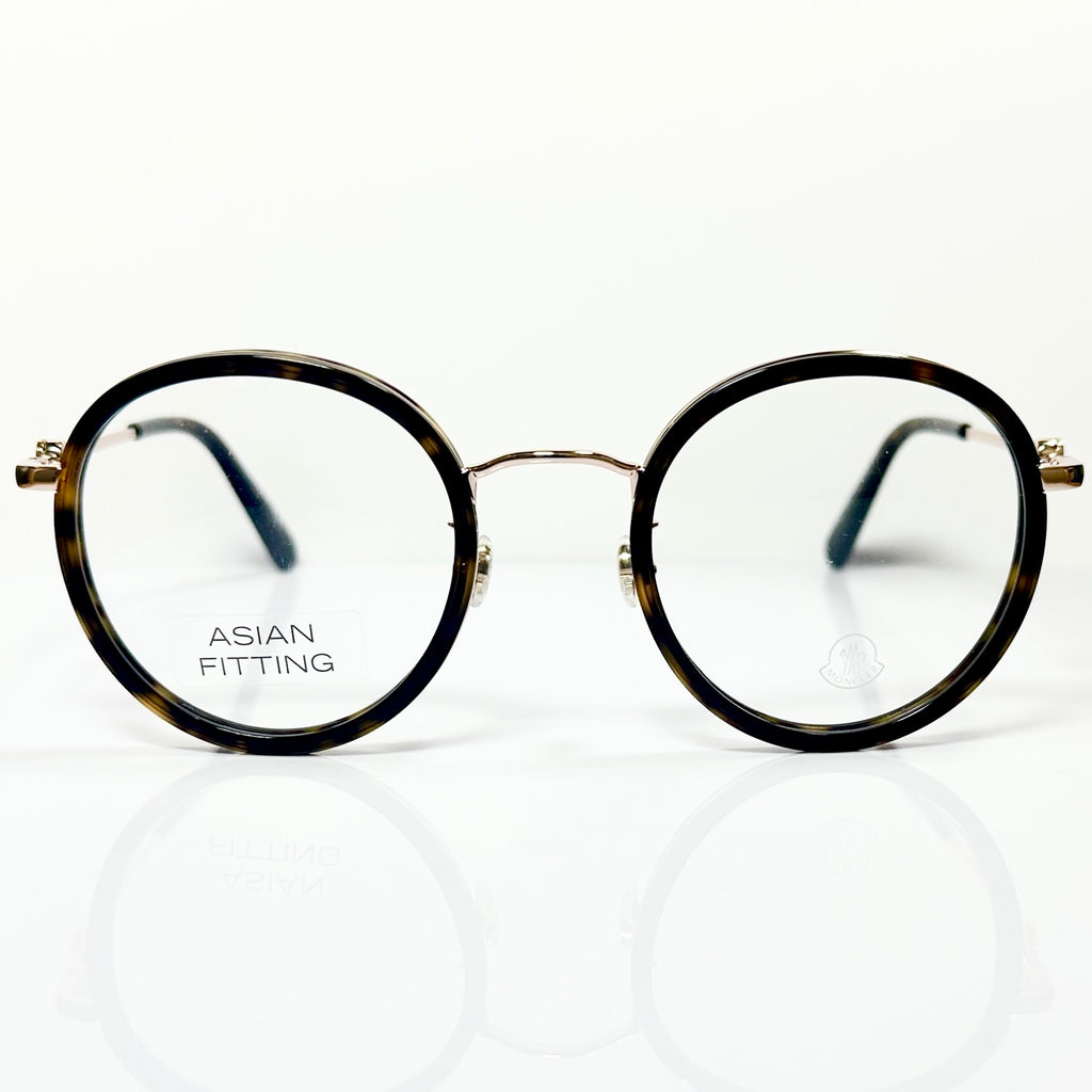 Moncler ML5130 V 052 Women's Eyeglasses Frame in Havana/Gold - Authentic New