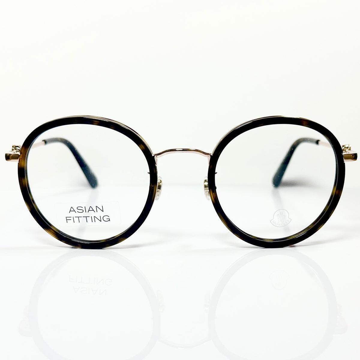 Moncler ML5130 V 052 Women's Eyeglasses Frame in Havana/Gold - Authentic New