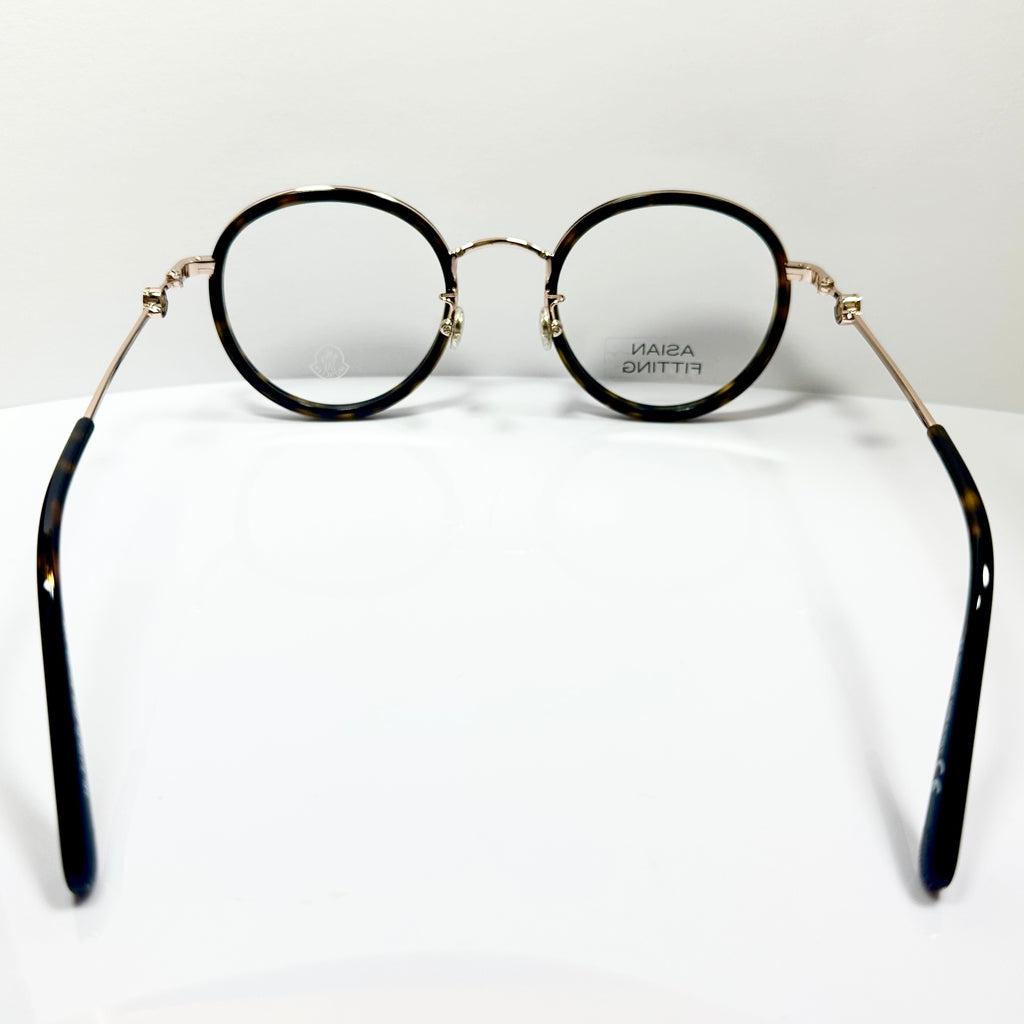 Moncler ML5130 V 052 Women's Eyeglasses Frame in Havana/Gold - Authentic New