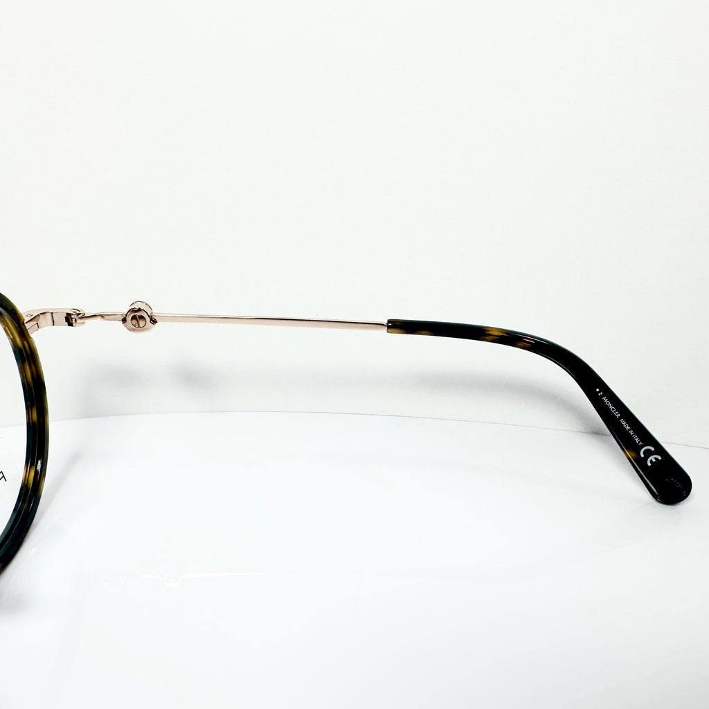 Moncler ML5130 V 052 Women's Eyeglasses Frame in Havana/Gold - Authentic New