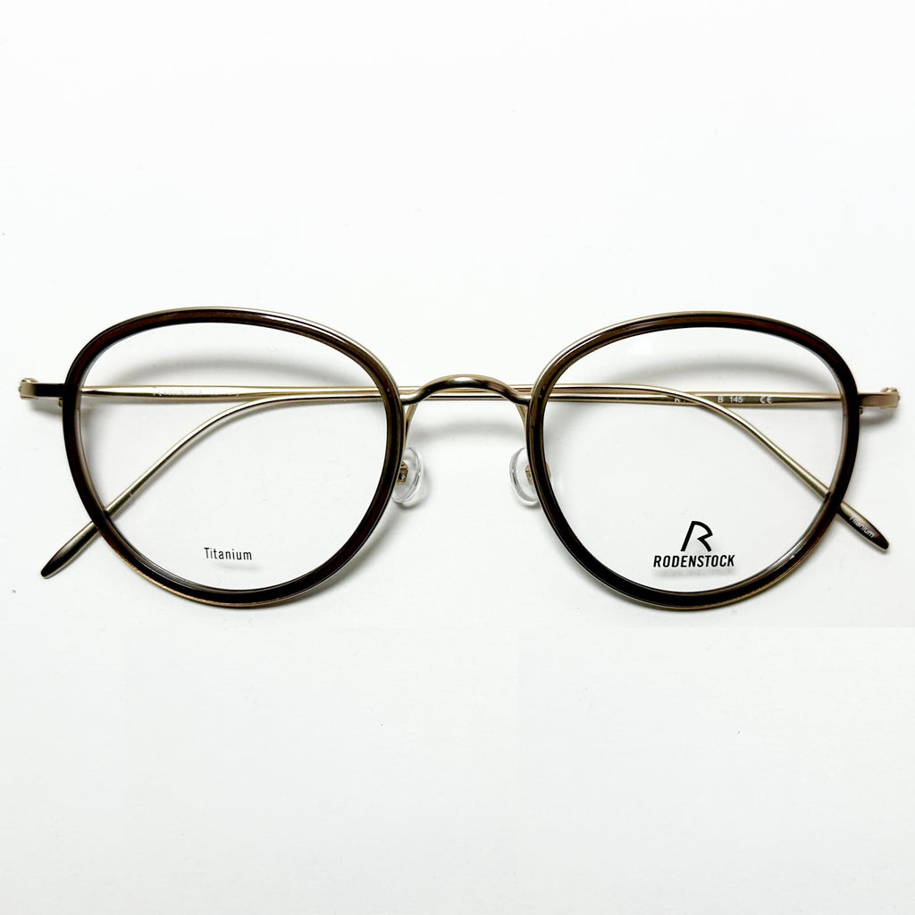 RODENSTOCK R7096 B  Eyeglasses Frames in Brown/Light Gold - Authentic New