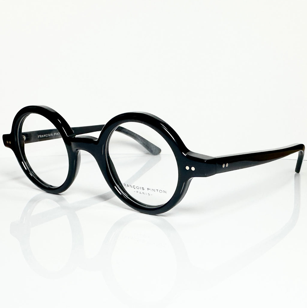 FRANCOIS PINTON CORBU Ni Round Eyeglasses Frames in Black -  Authentic New