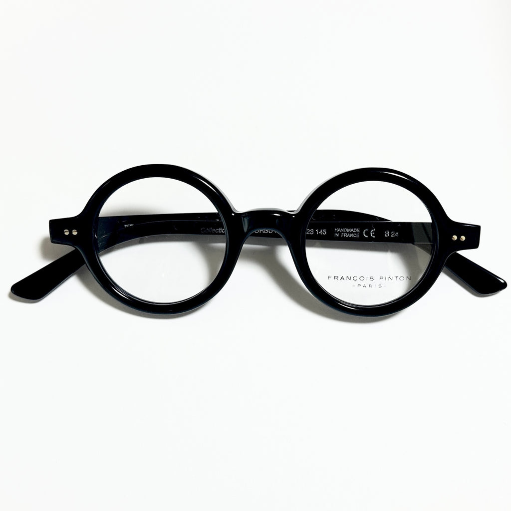 FRANCOIS PINTON CORBU Ni Round Eyeglasses Frames in Black -  Authentic New