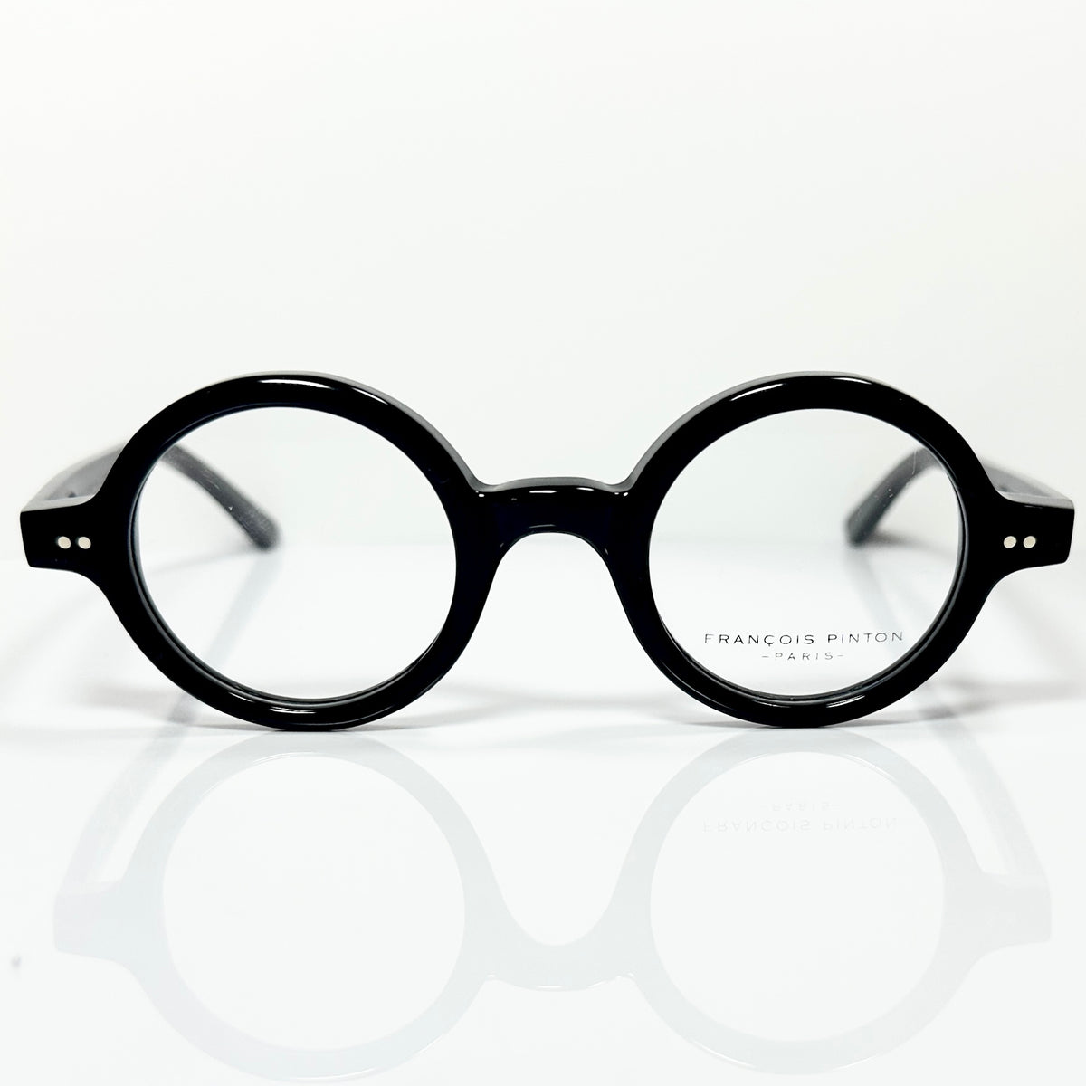 FRANCOIS PINTON CORBU Ni Round Eyeglasses Frames in Black -  Authentic New
