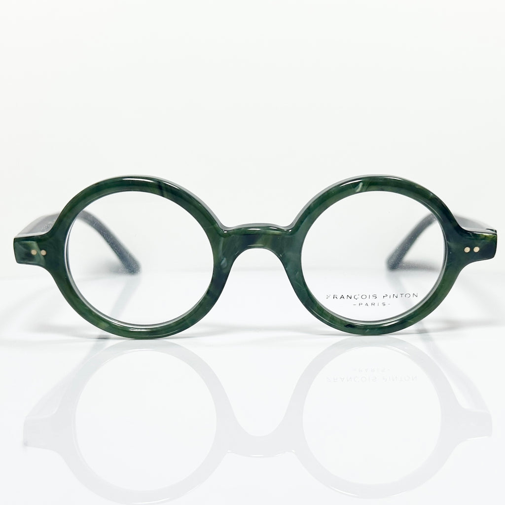 FRANCOIS PINTON CORBU GG Round Eyeglasses Frames in Green -  Authentic New
