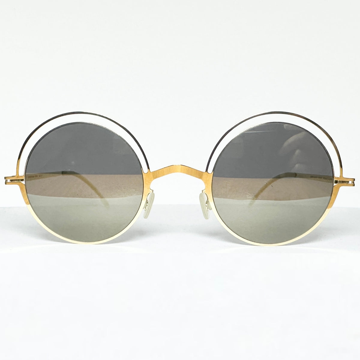 Mykita DECADES BUENO Unisex Sunglasses Frame in Glossy Gold - Authentic New