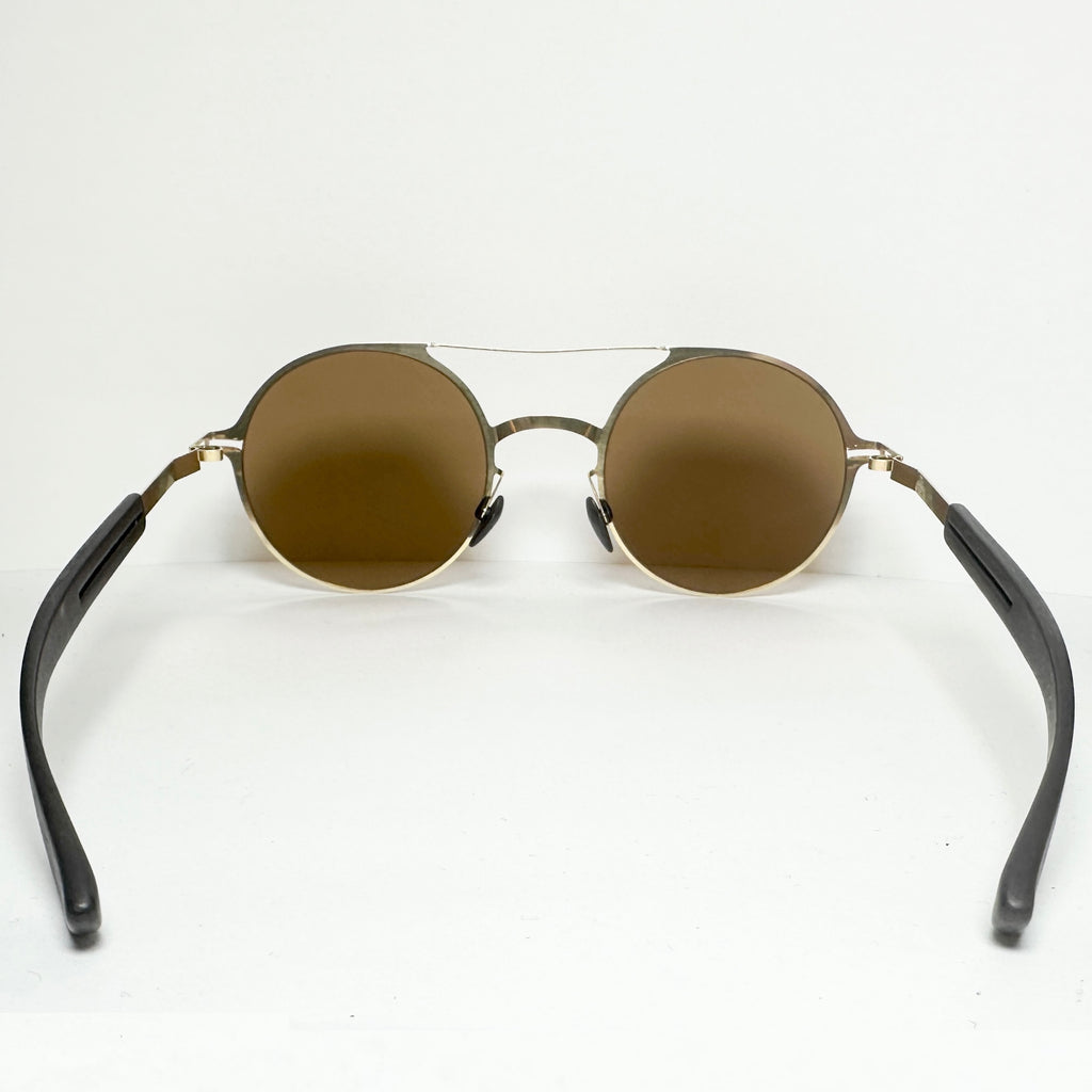 Mykita LUPINE MH2 SBR 244 Unisex Sunglasses Frame in Gold - Authentic New