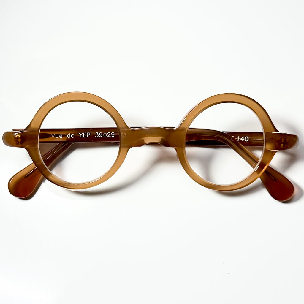 VUE DC YEP 578 Unisex Eyeglasses Frame in Dark Camel - Authentic New