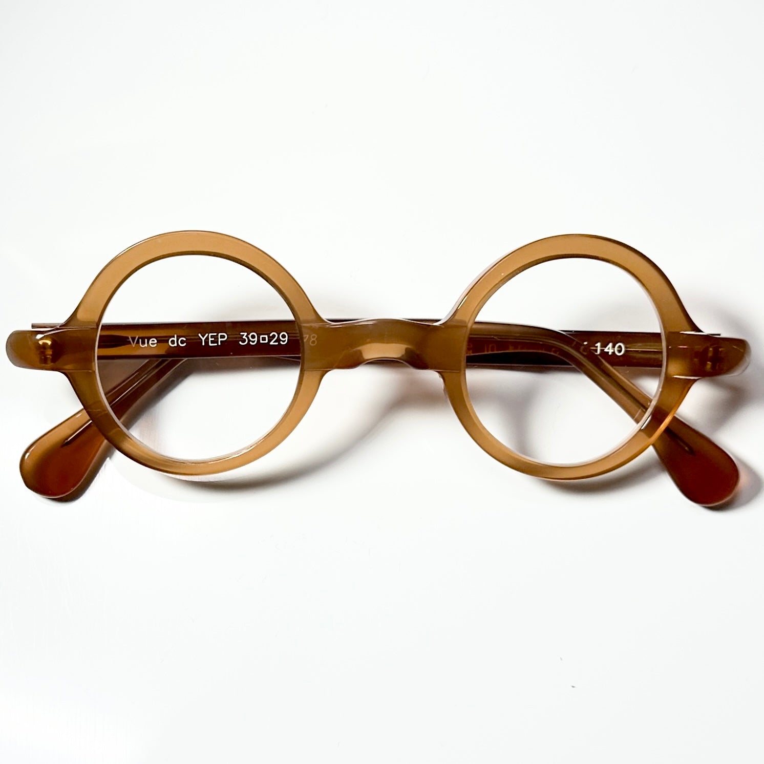 VUE DC YEP 578 Unisex Eyeglasses Frame in Dark Camel - Authentic New