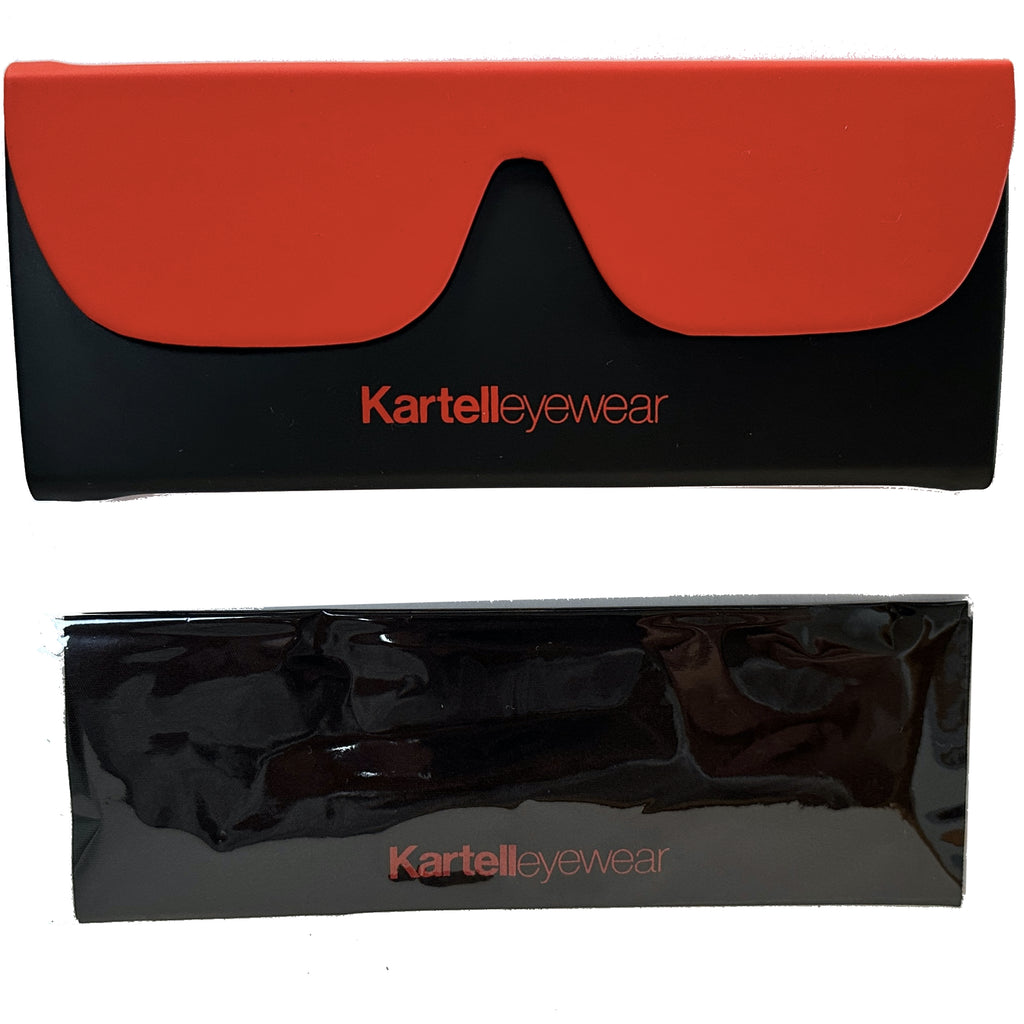 Kartell KL018V01 Round Eyeglasses Frames in Black -  Authentic New