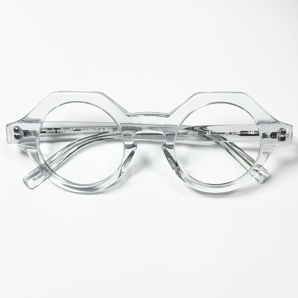 BOB SDRUNK Alfred Round Eyeglasses Frames in Clear - New Authentic