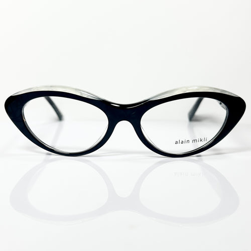 ALAIN MIKLI A03106 001 Women Cat-Eye Eyeglasses NEW Authentic Frame with Case 52-18