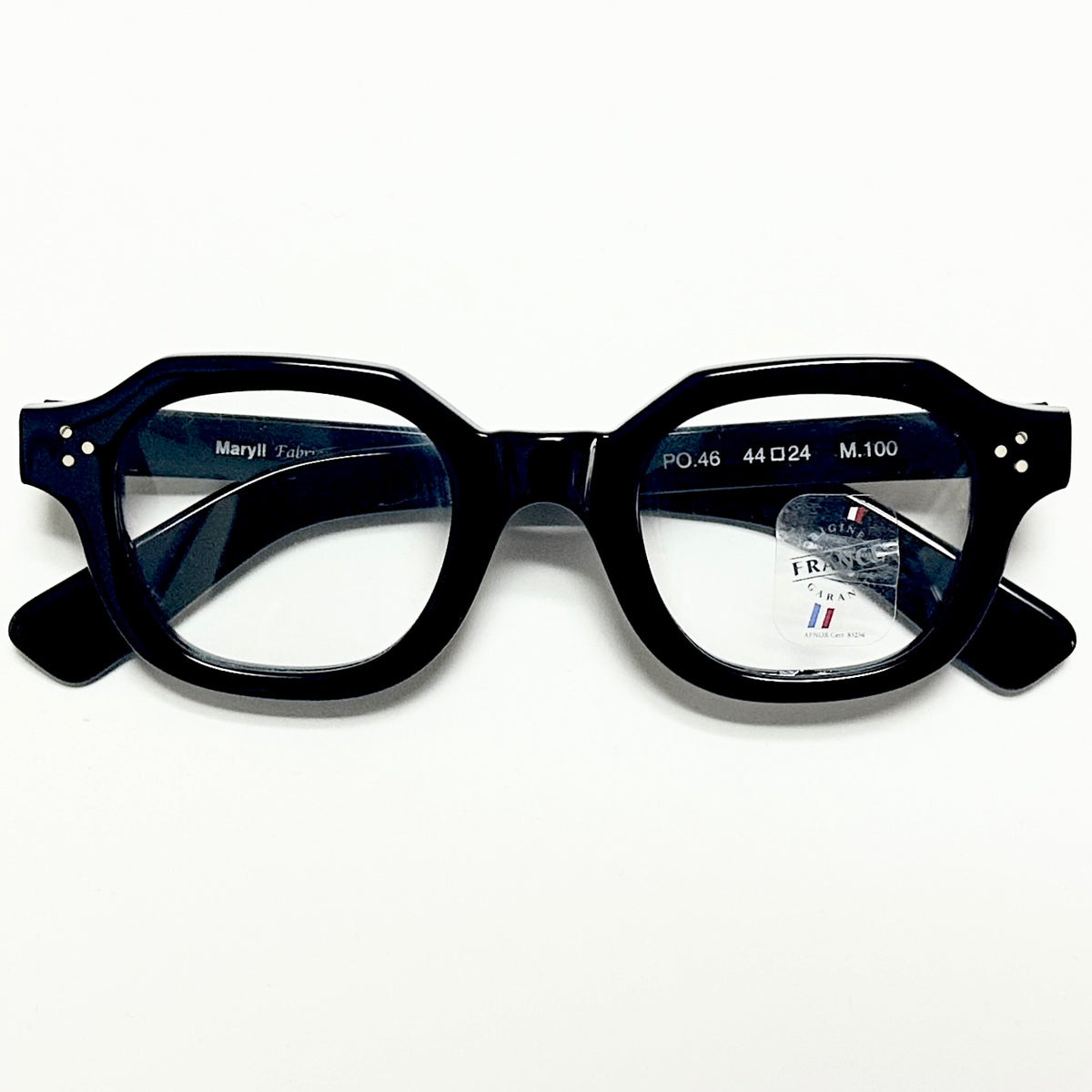 Maryll Men's Square Eyeglasses Frame in Black PO46 - Authentic New