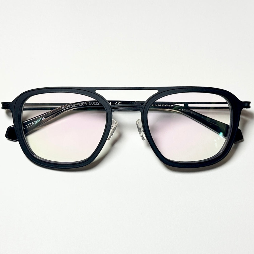 JF Rey JF2753 0005 Men's Eyeglasses Frames in Black/Black Horn - Authentic New