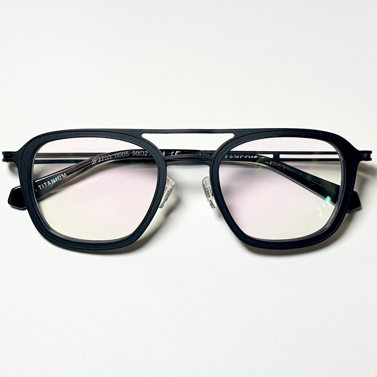 JF Rey JF2753 0005 Men's Eyeglasses Frames in Black/Black Horn - Authentic New