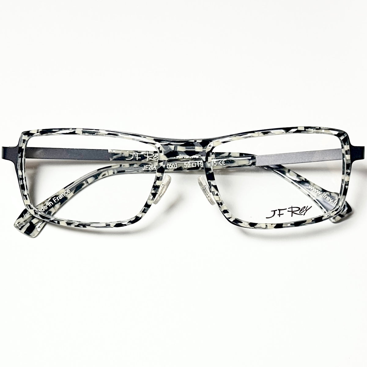 JF Rey JF2647 0503 Men's Eyeglasses Frames in Black White Demi - Authentic New